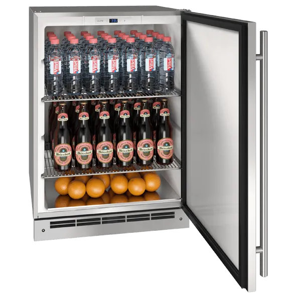 U-Line OKR124 24" Outdoor Keg Refrigerator Reversible Hinge Stainless Solid