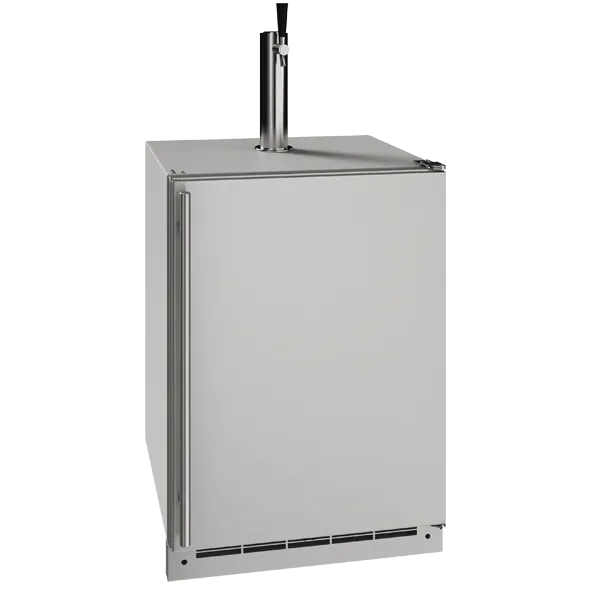U-Line OKR124 24" Outdoor Keg Refrigerator Reversible Hinge Stainless Solid