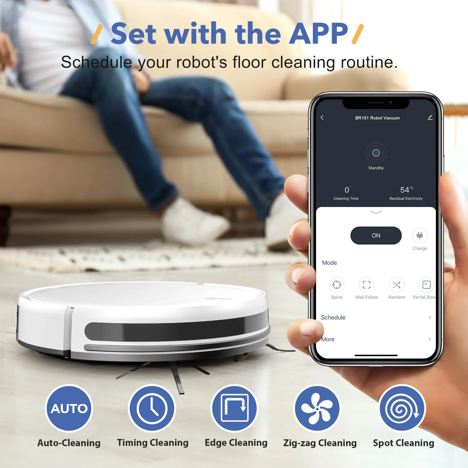 UMMUND 2-in-1 Robot Vacuum and Mop Cleaner