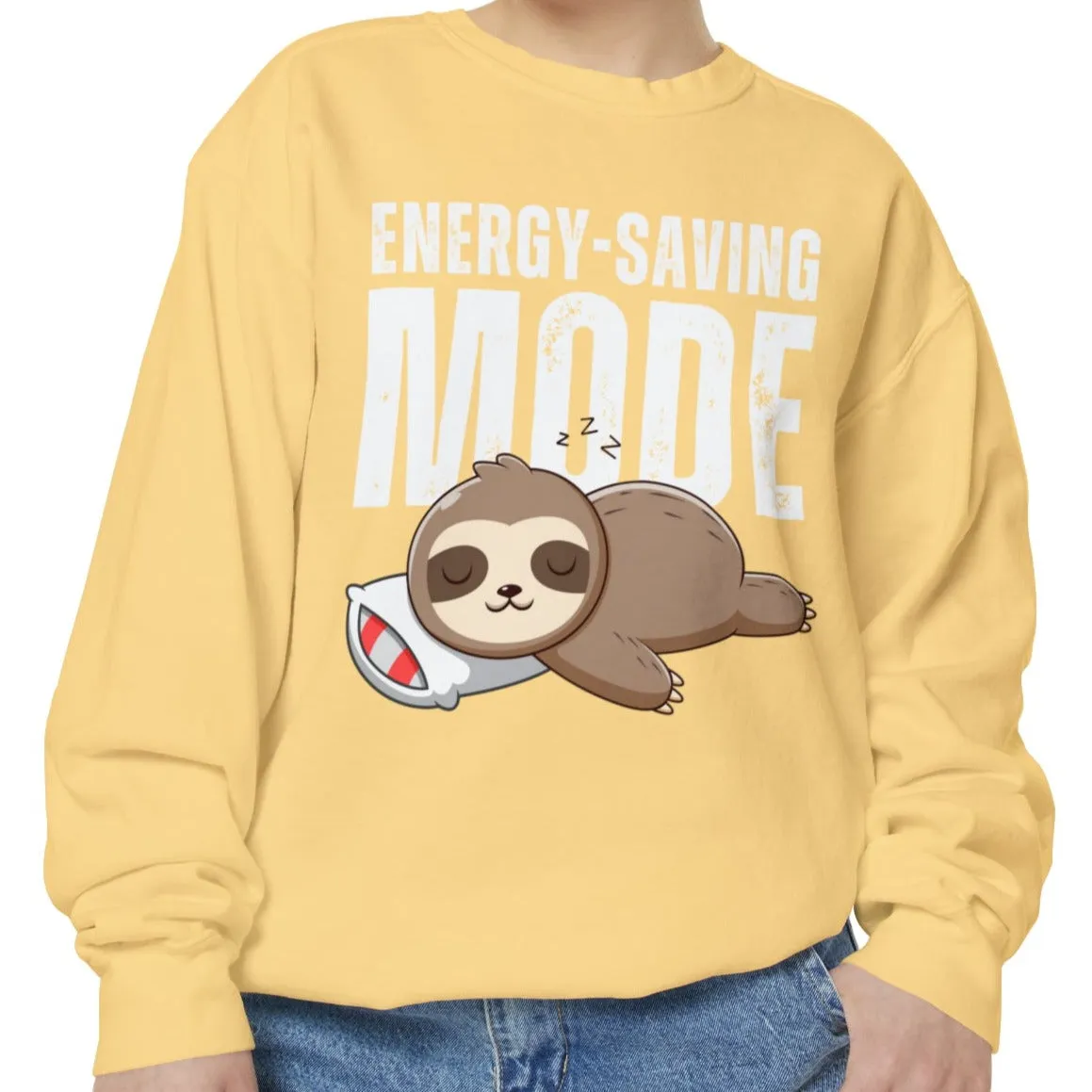 Women's Comfort Colors Sweatshirt with Energy-Saving Mode - Stay Cozy