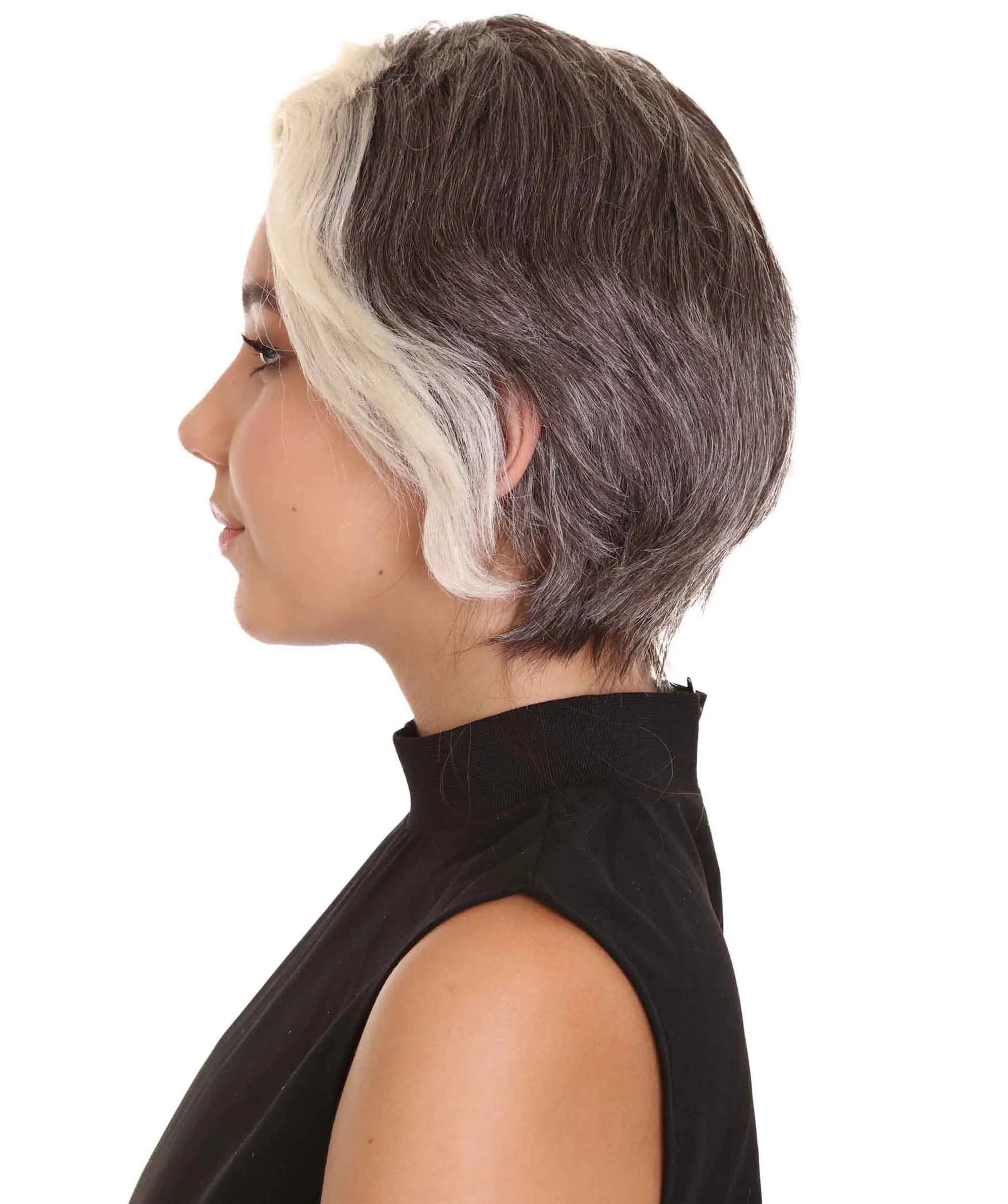 Women's Short Length Side Part Dirty Blonde Straight Wig