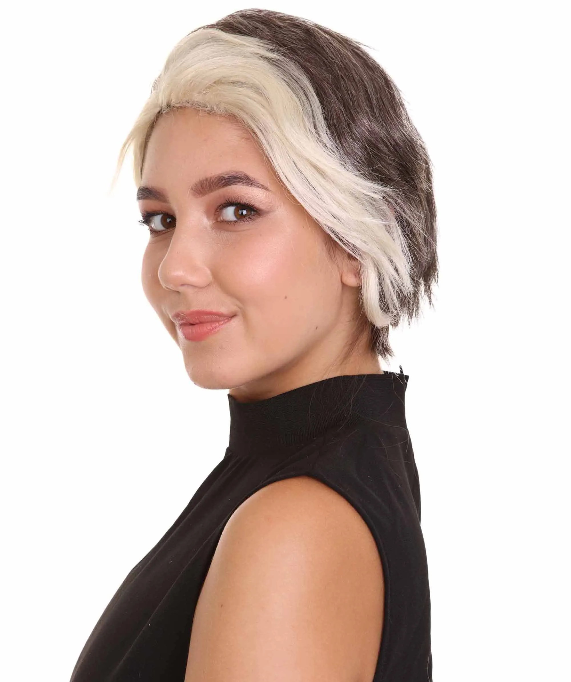 Women's Short Length Side Part Dirty Blonde Straight Wig