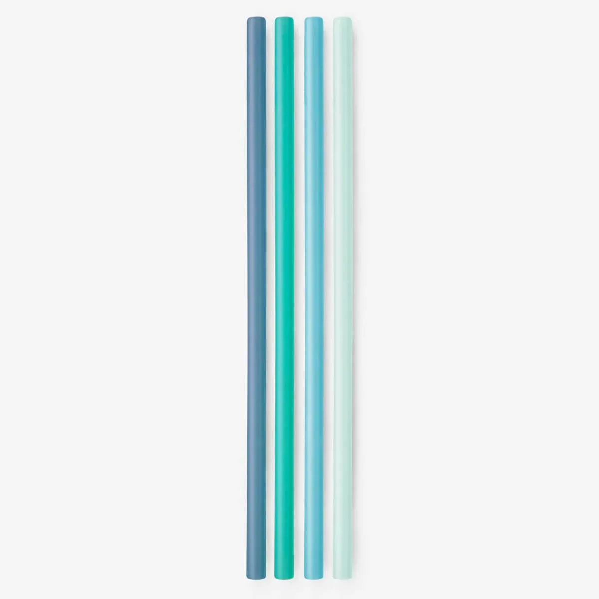 X-Long Reusable Silicone Straws - Fog/Teal/Sky/Mint (4pk)