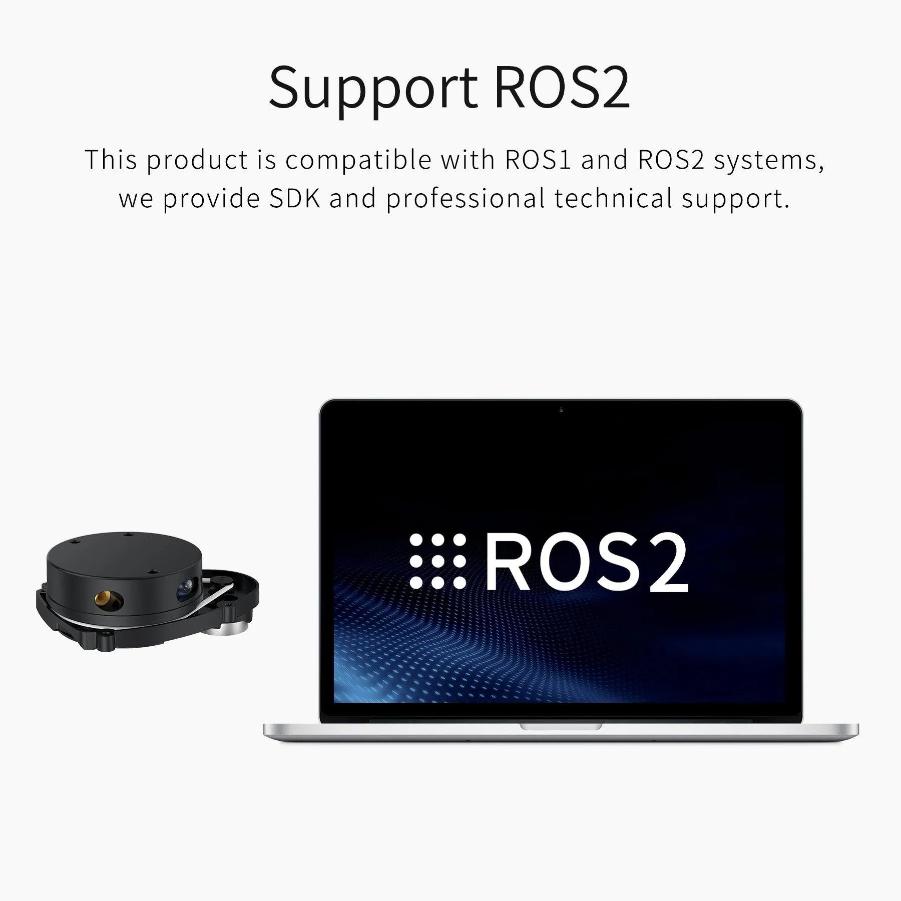 YDLIDAR X3 Pro Lidar TOF Ranging 8m for ROS Robotics support ROS1 ROS2